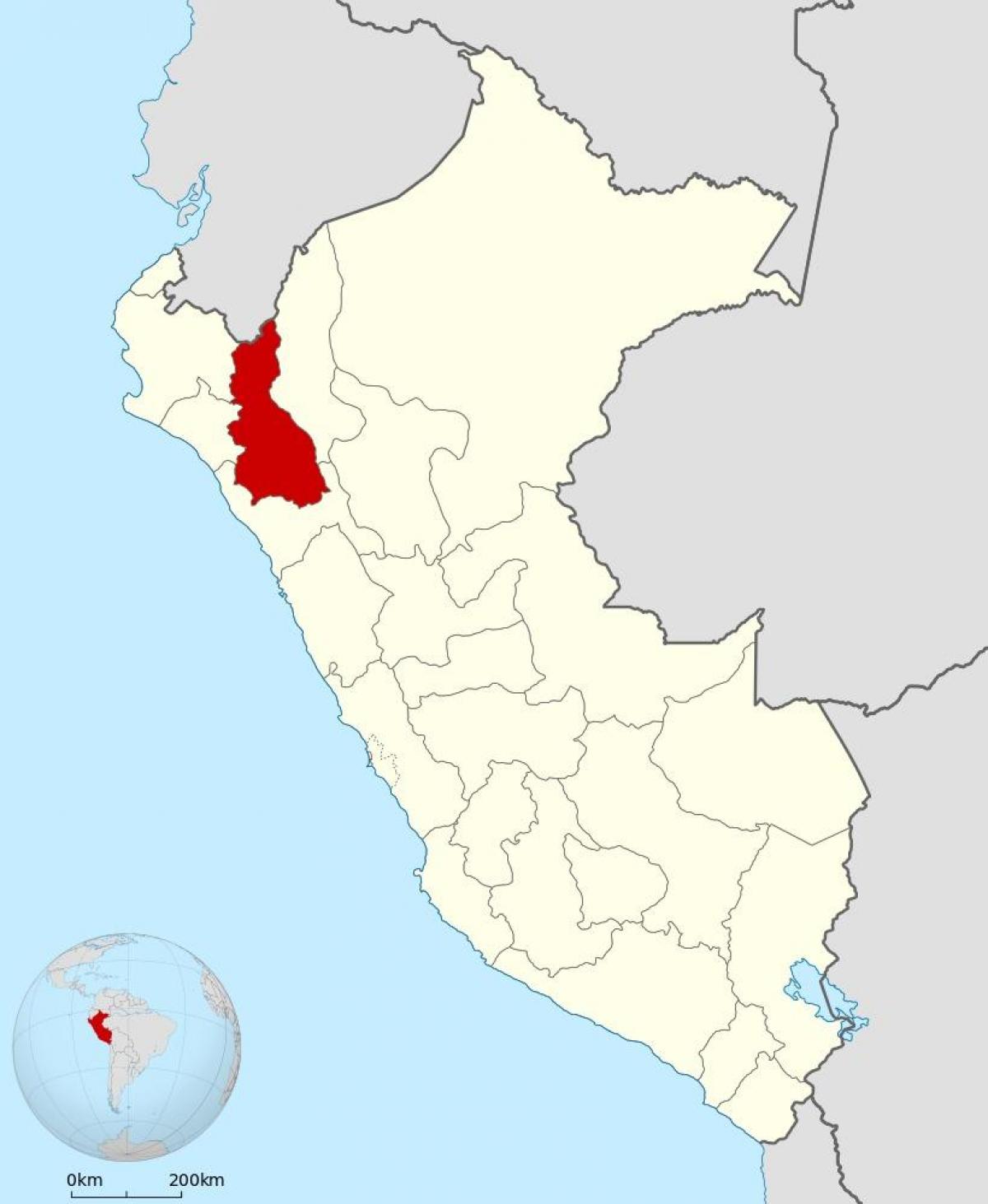 térkép cajamarca Peru