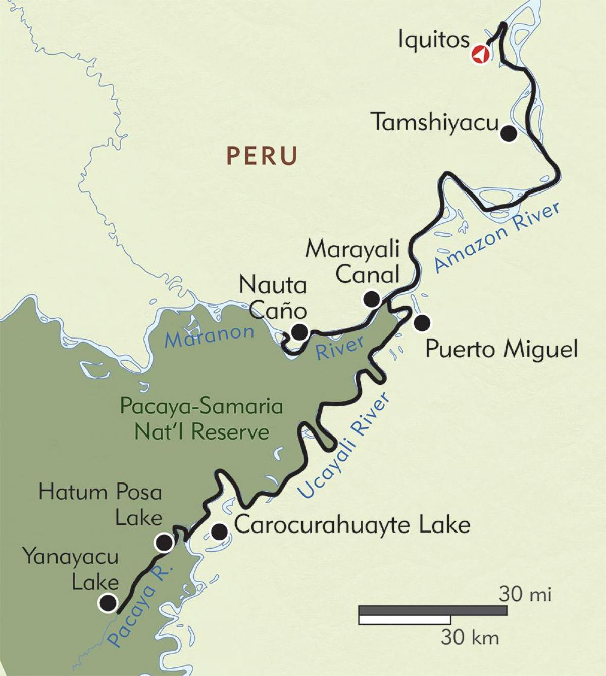 amazonas Peruból térkép