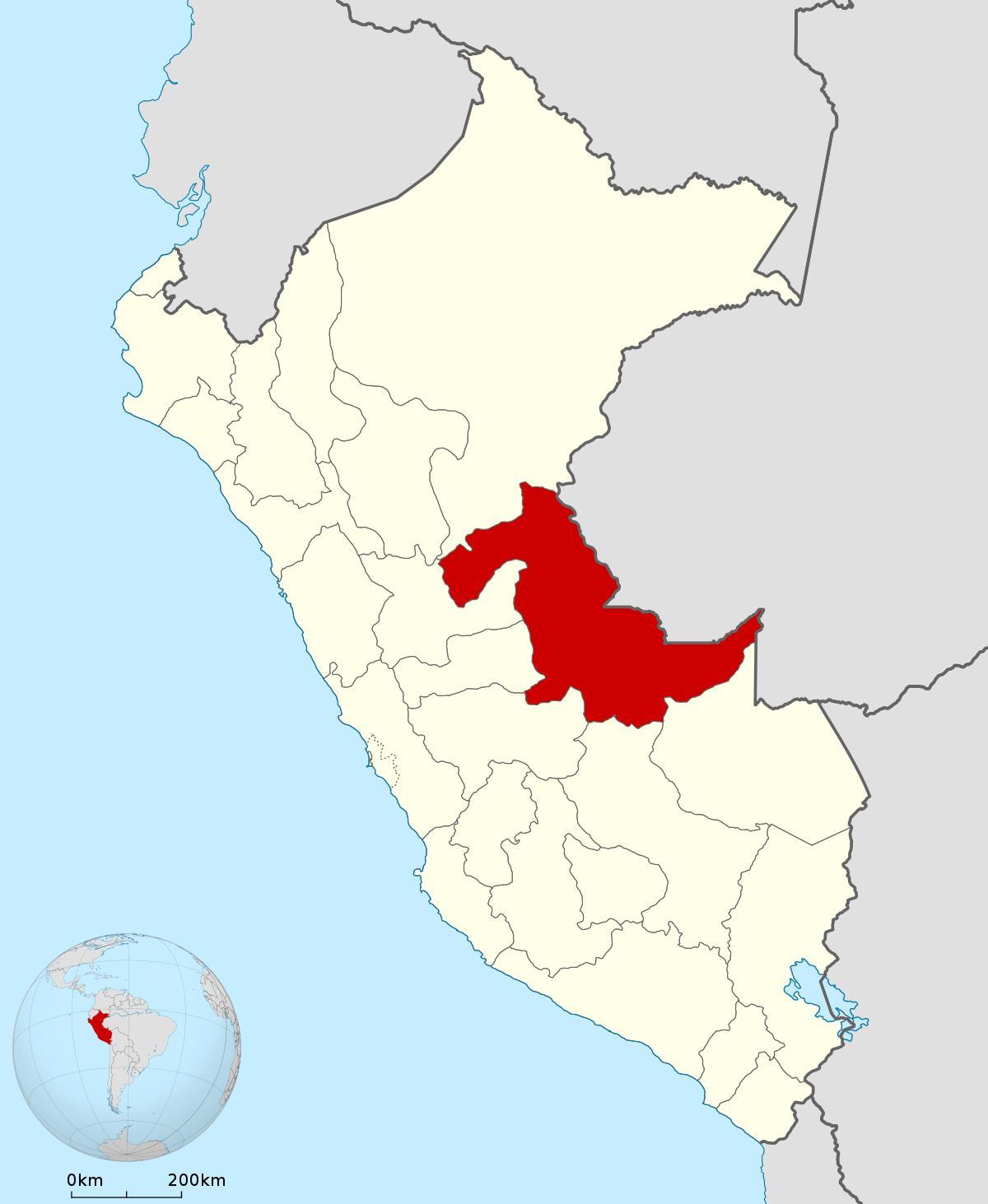 térkép pucallpa Peru