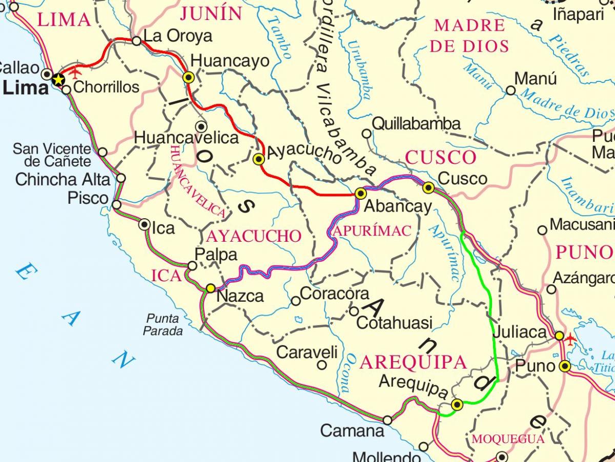 térkép cusco, Peru
