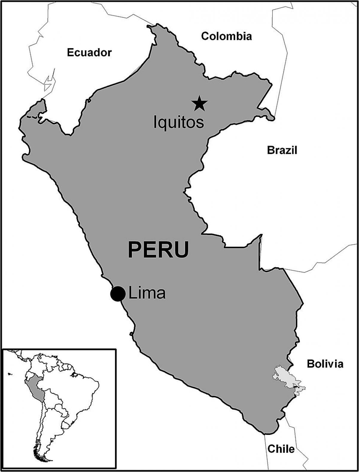 térkép iquitos Peru