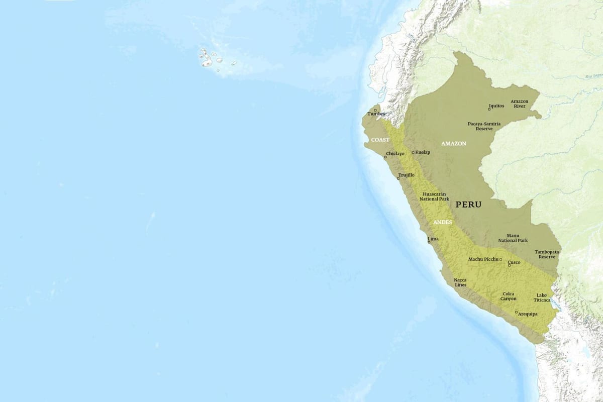 térkép kuelap Peru