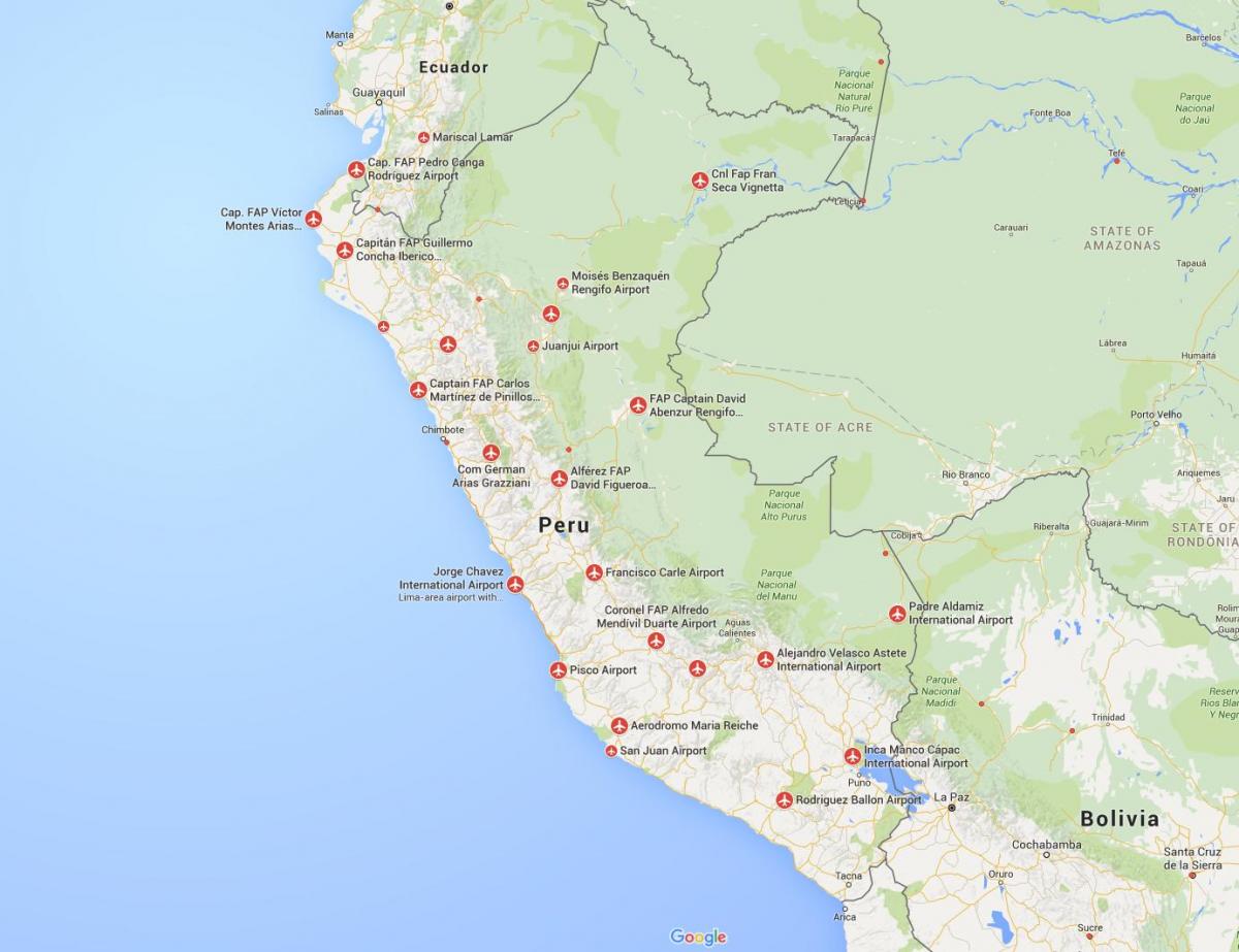 repülőterek Peruban térkép