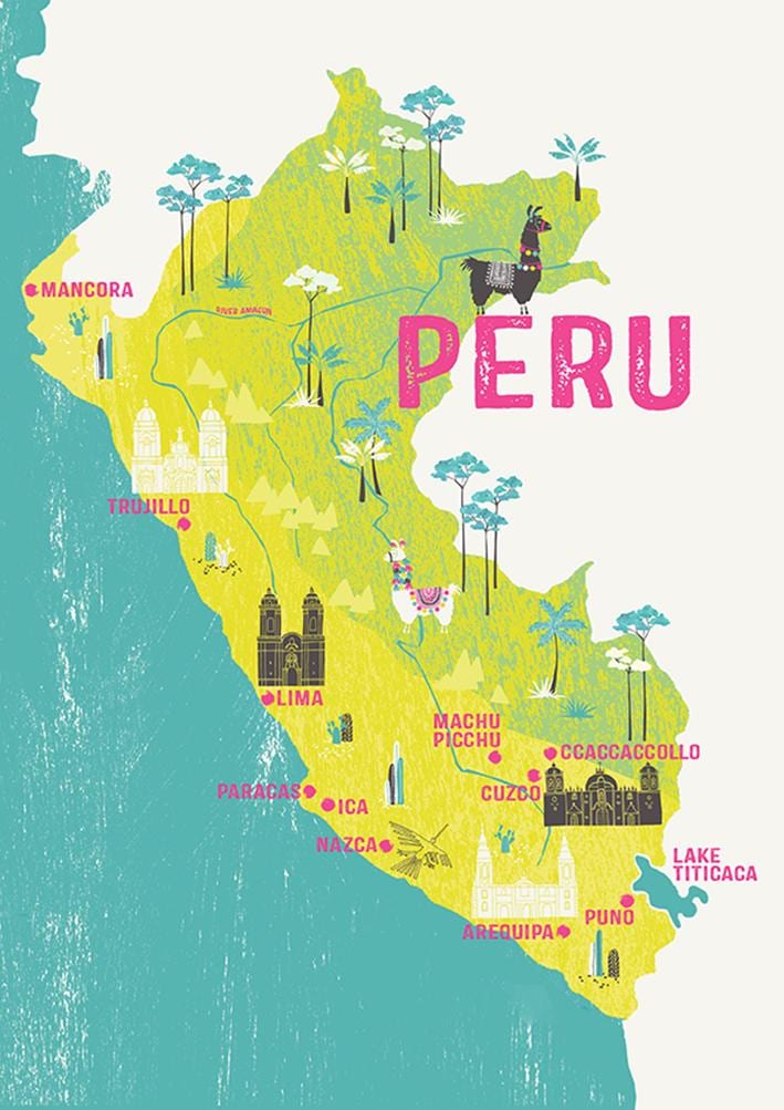 térkép Peru gyerekeknek