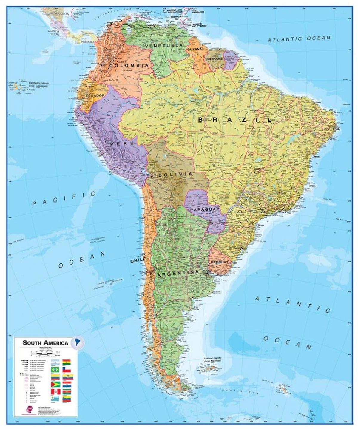térkép Peru dél-amerika