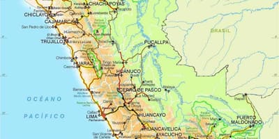 Andok-hegység, Peru térkép