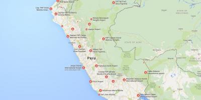 Repülőterek Peruban térkép