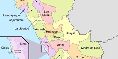 A térkép Peru