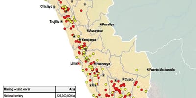 Térkép Peru természeti erőforrások
