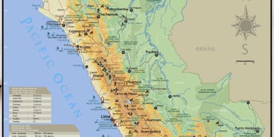 Peru turisztikai látnivalók térkép