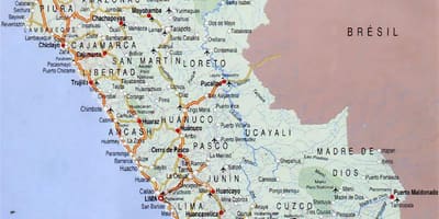 Térkép Peru városok