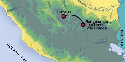 Vinicunca Peru térkép