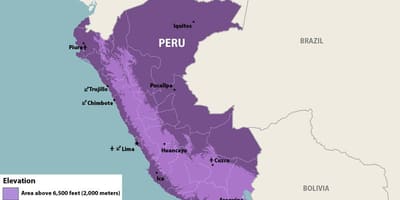 Térkép zika Peru